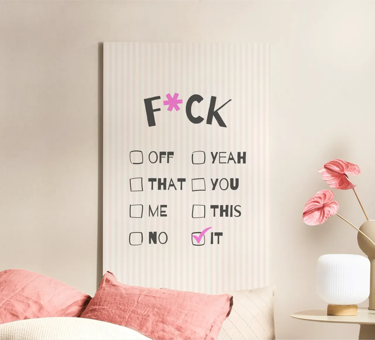 F*ck It – Typography Print tela da Roseberry Design