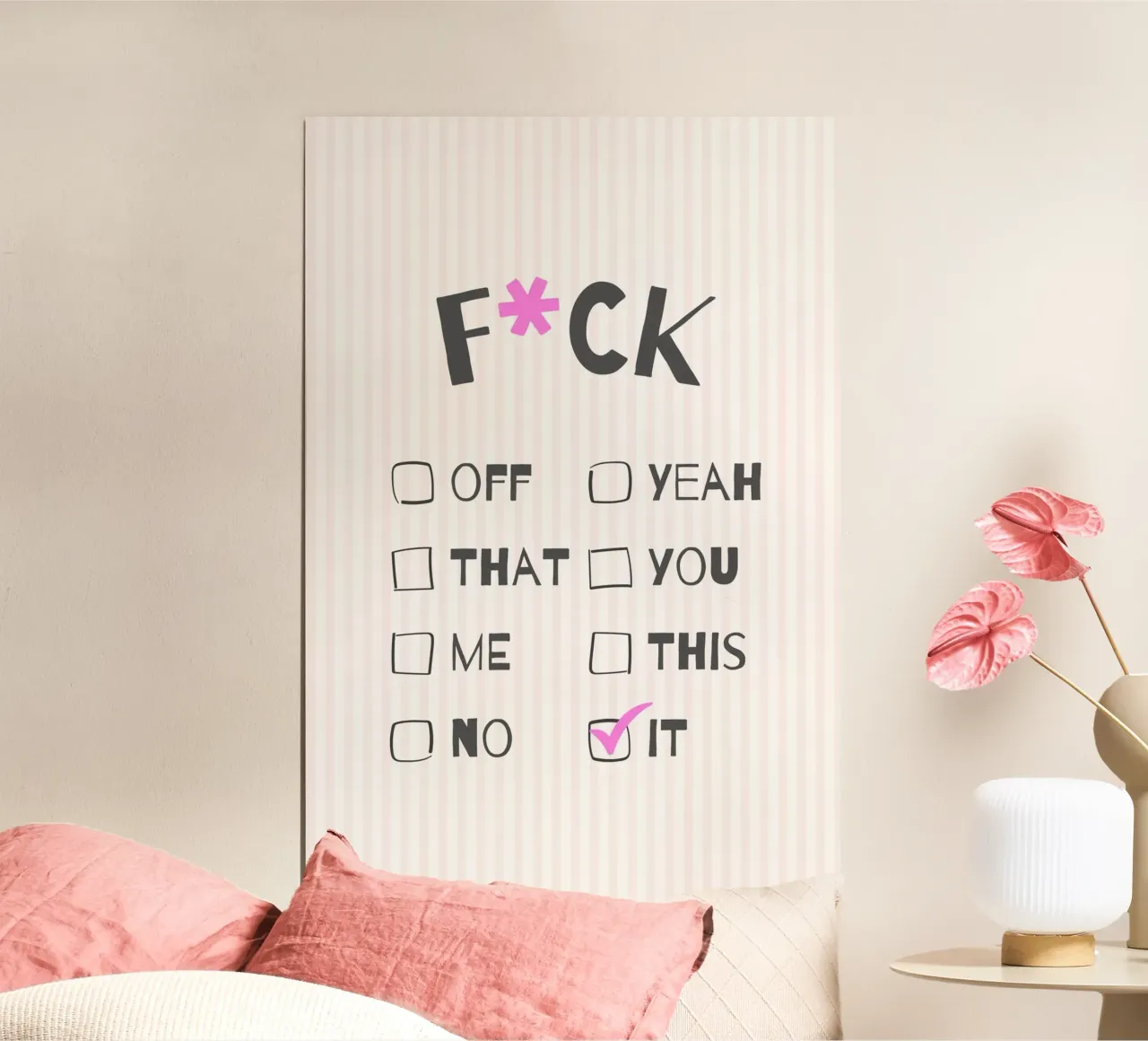 F*ck It – Typography Print poster da Roseberry Design