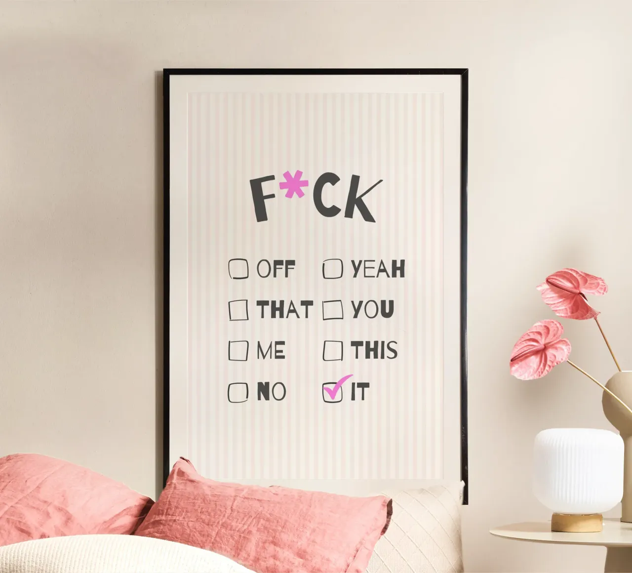 F*ck It – Typography Print poster da Roseberry Design