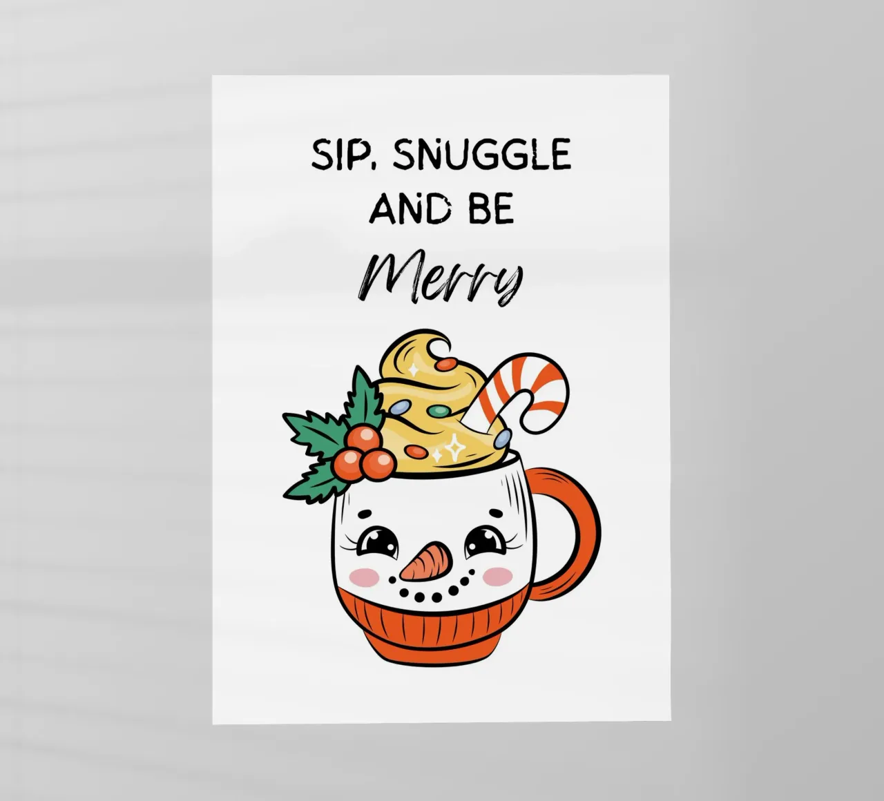 Sip, snuggle and be merry pellicola backlit da HolidaysCandyWalls