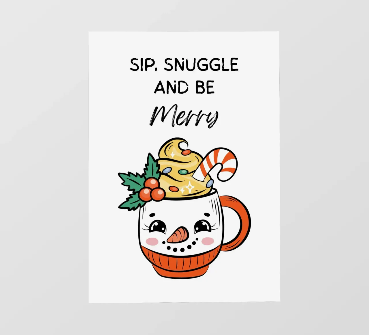Sip, snuggle and be merry pellicola backlit da HolidaysCandyWalls