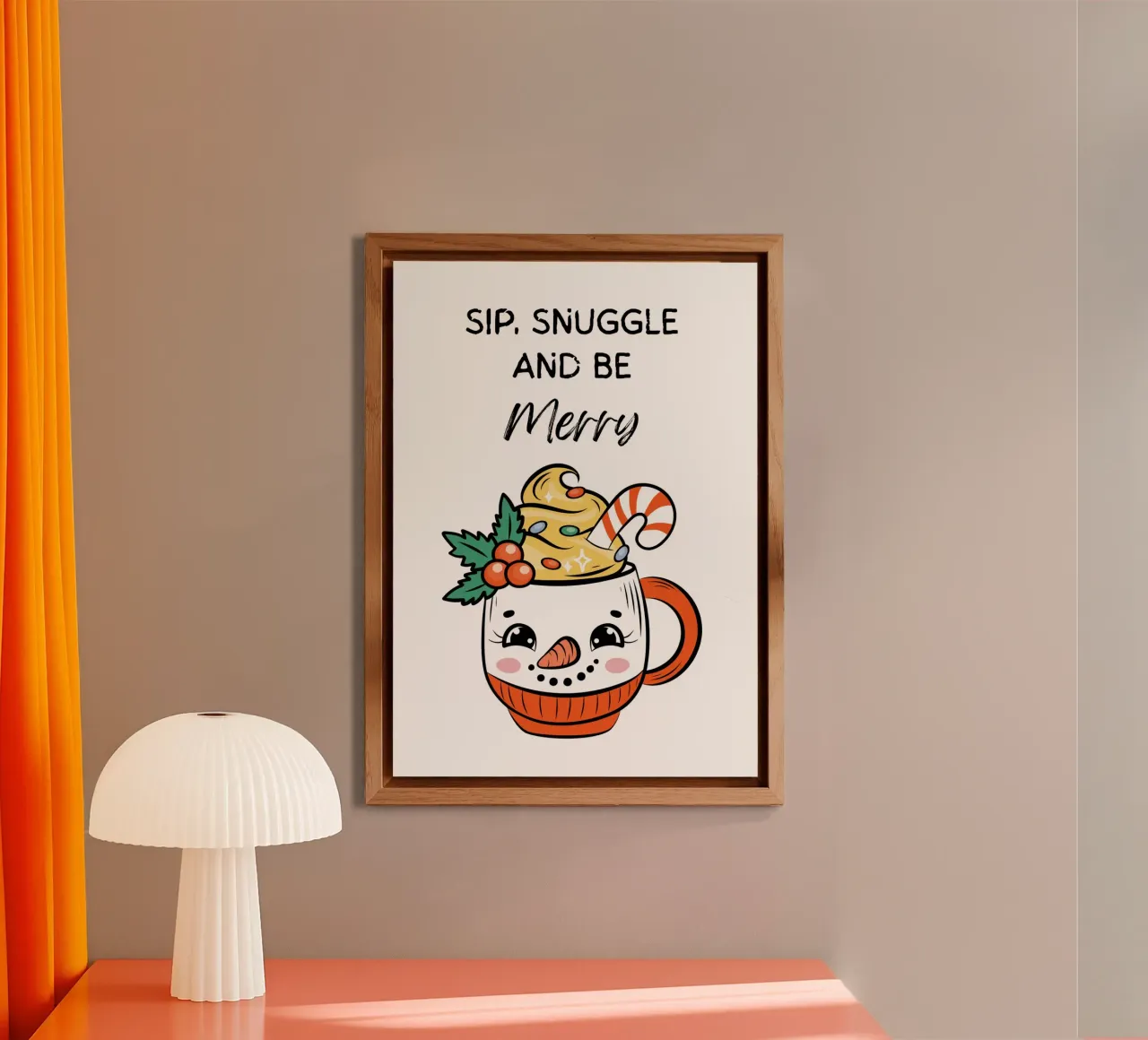 Sip, snuggle and be merry alluminio dibond da HolidaysCandyWalls