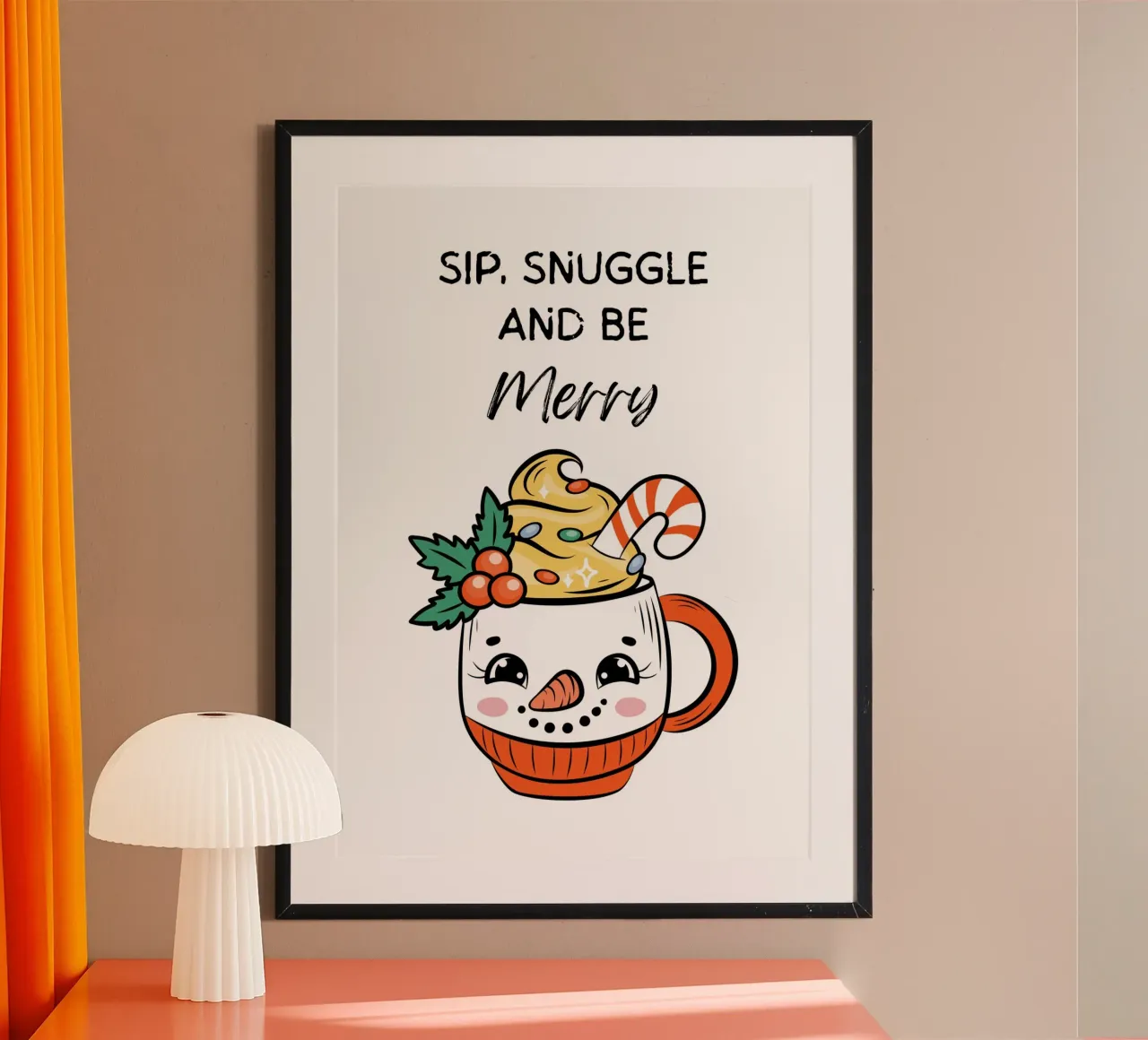 Sip, snuggle and be merry carta hahnemühle da HolidaysCandyWalls
