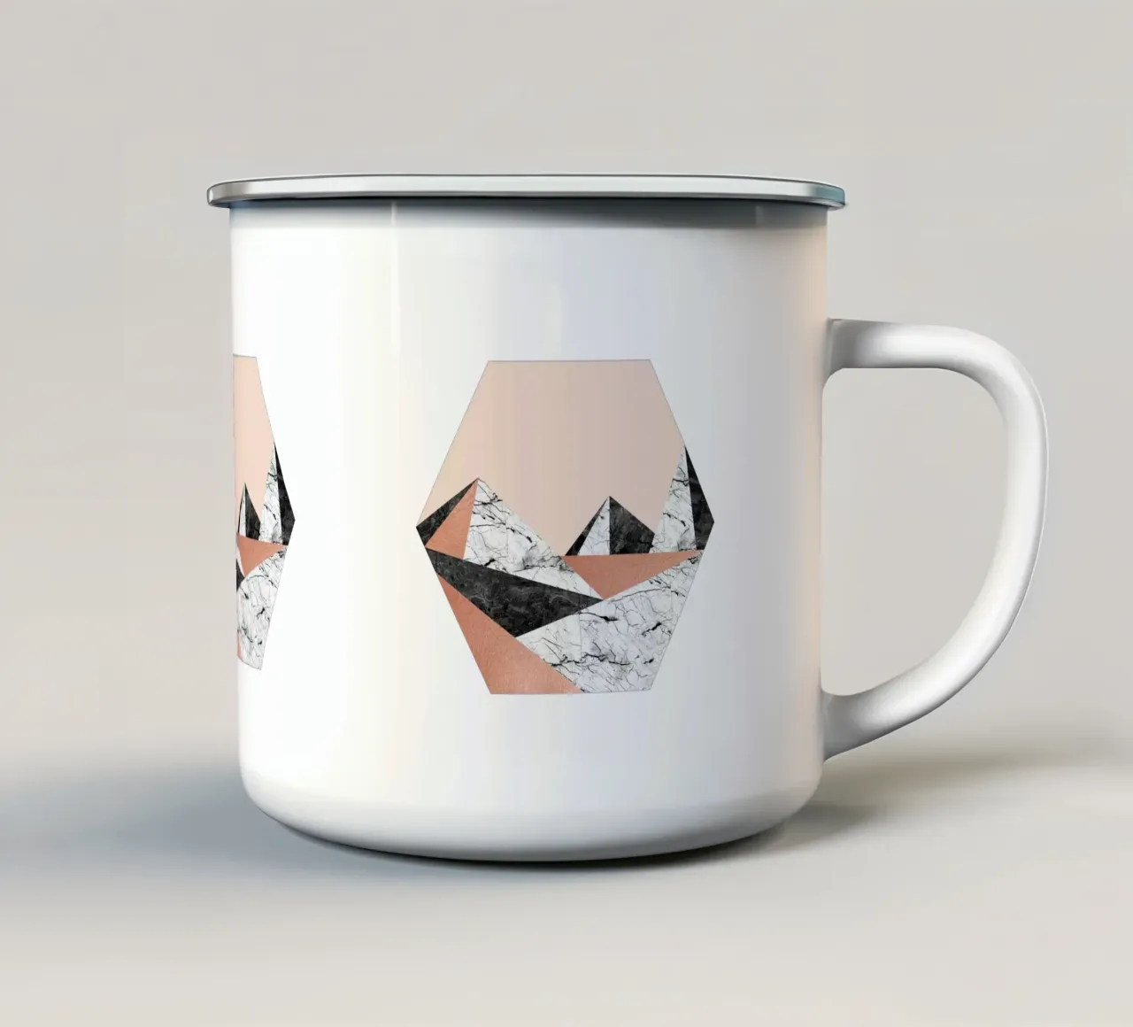 Paesaggio geometrico III tazza in smalto da Orara Studio