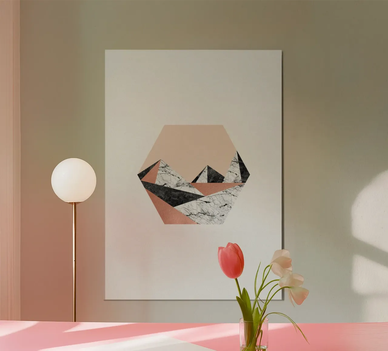 Paesaggio geometrico III alluminio dibond da Orara Studio