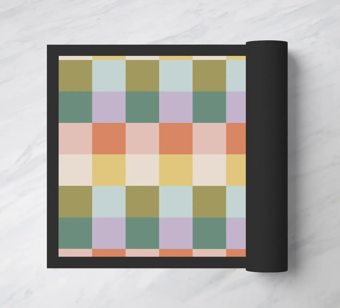 Multi-colored groovy checkered pattern deurmat van Altruist Studio