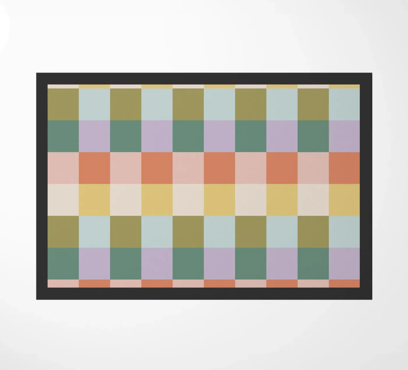 Multi-colored groovy checkered pattern zerbino da Altruist Studio