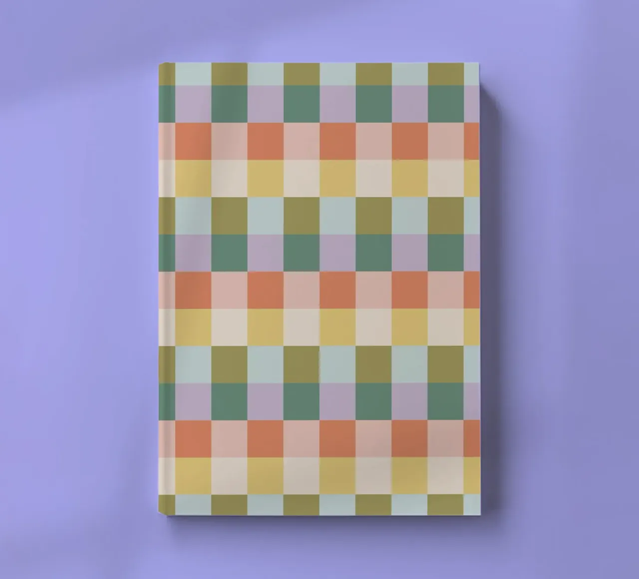 Multi-colored groovy checkered pattern notebook by Altruist Studio