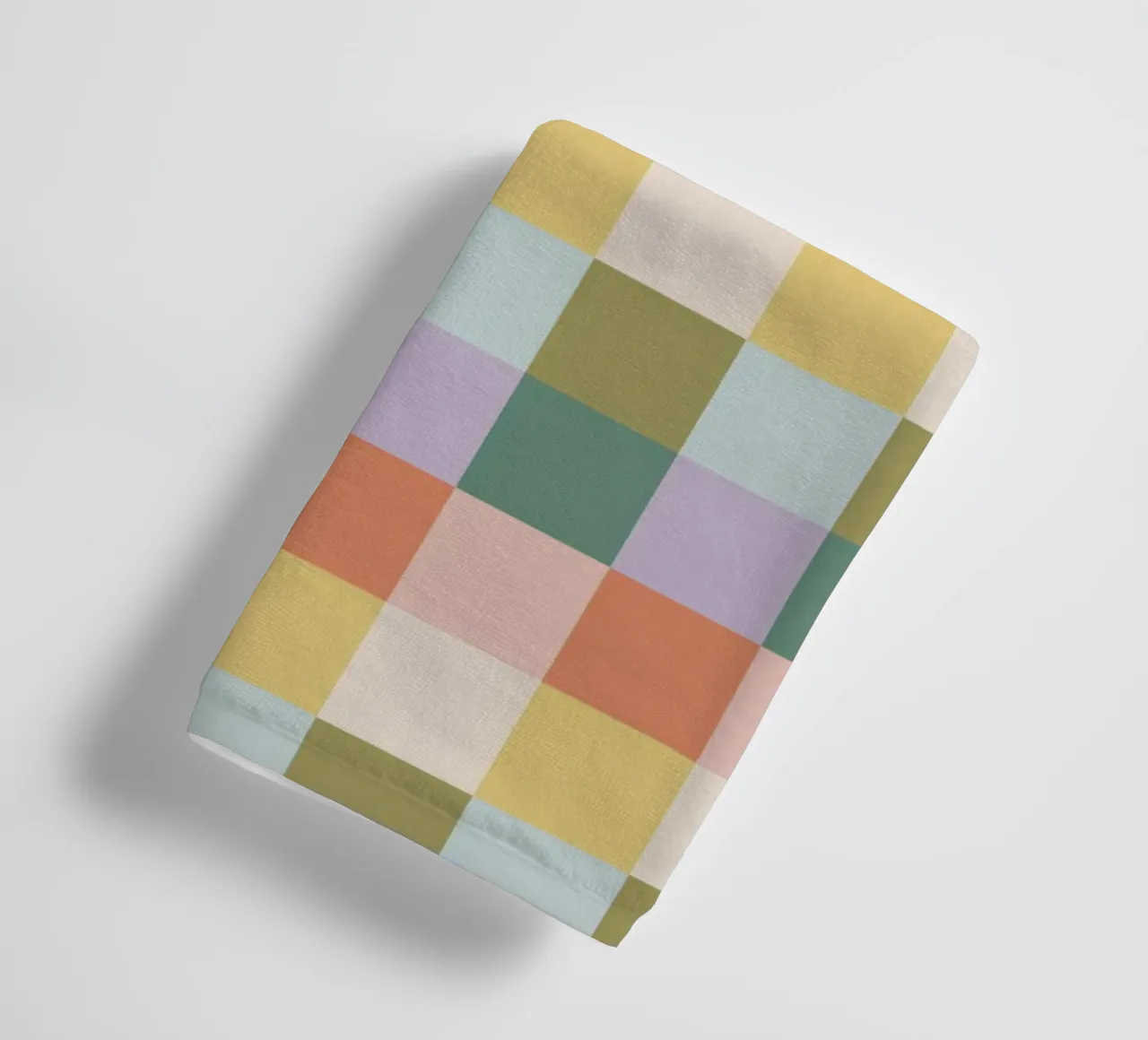 Multi-colored groovy checkered pattern towel by Altruist Studio
