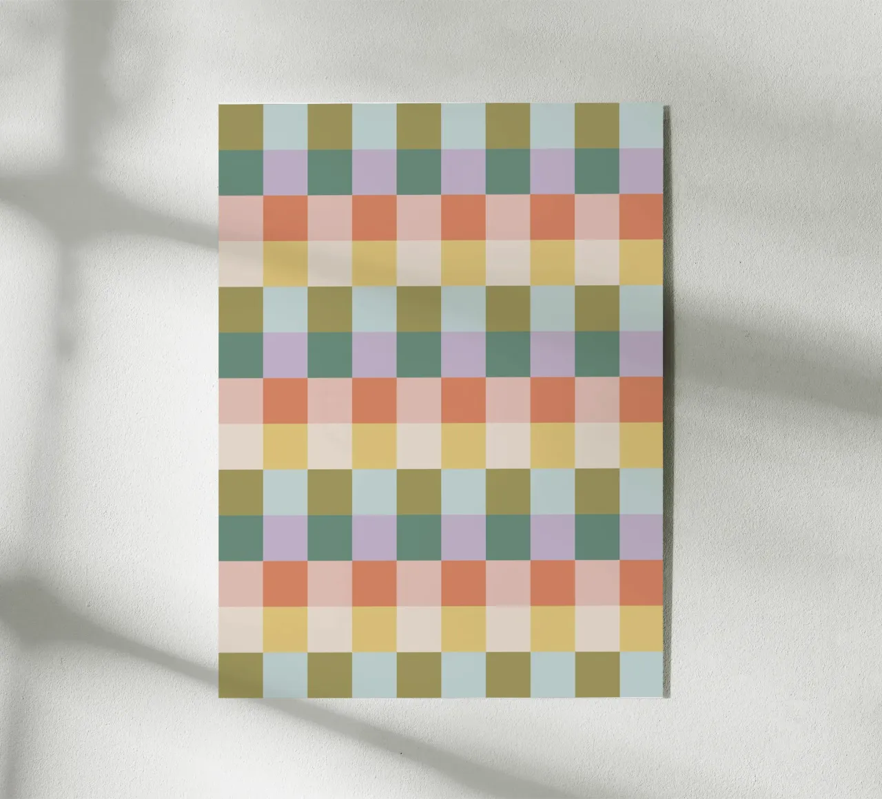 Motif à carreaux multicolores plexiglas de Altruist Studio