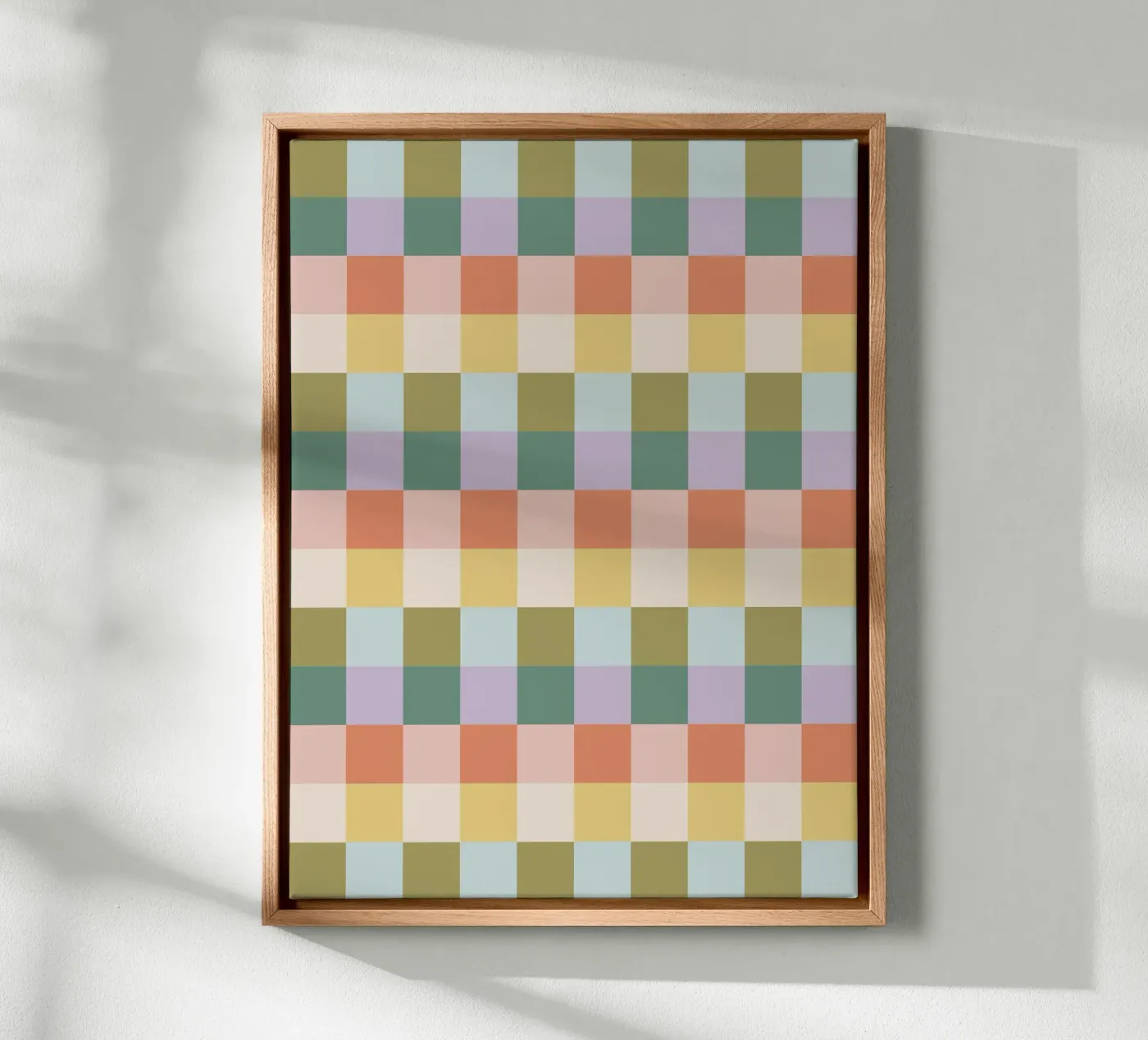 Motivo a scacchiera multicolore tela da Altruist Studio