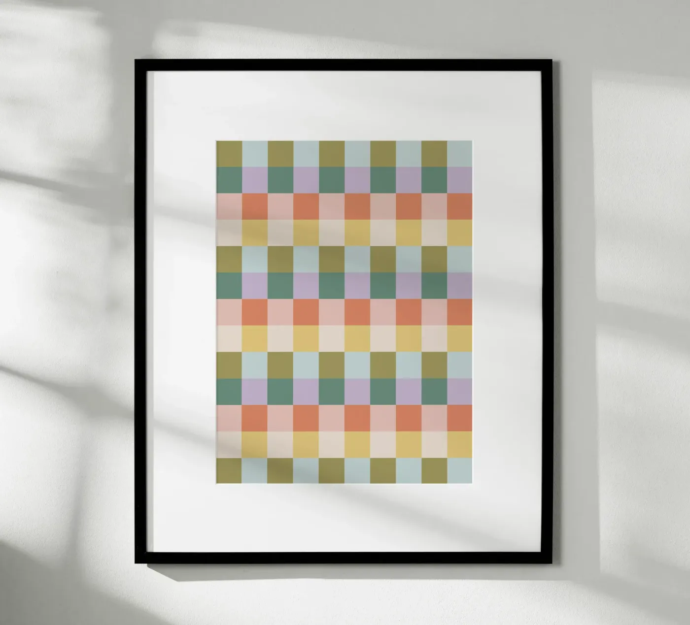 Motivo a scacchiera multicolore poster da Altruist Studio
