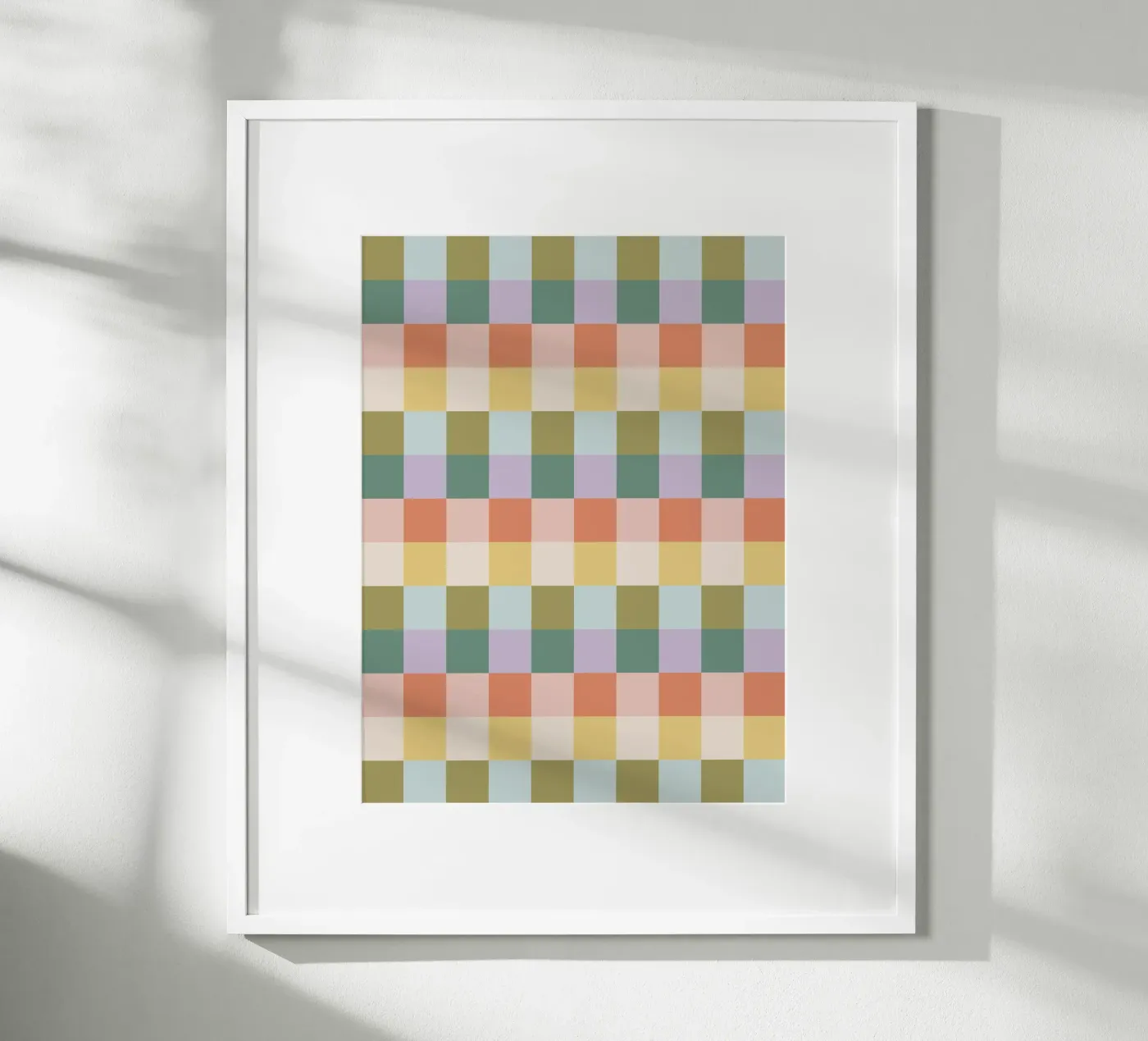 Motivo a scacchiera multicolore poster da Altruist Studio