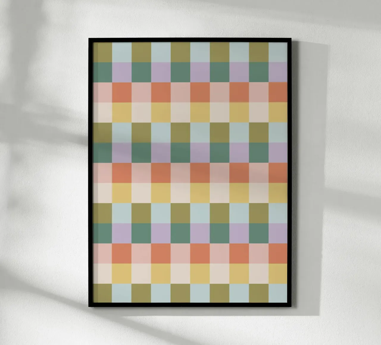 Multi-colored groovy checkered pattern hahnemühle by Altruist Studio