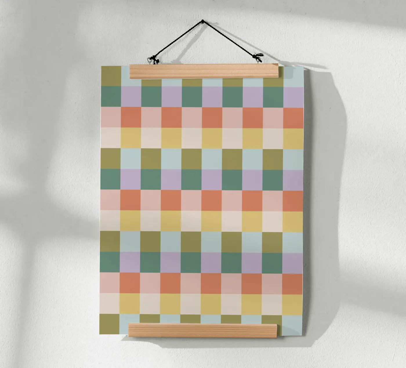 Motivo a scacchiera multicolore poster da Altruist Studio