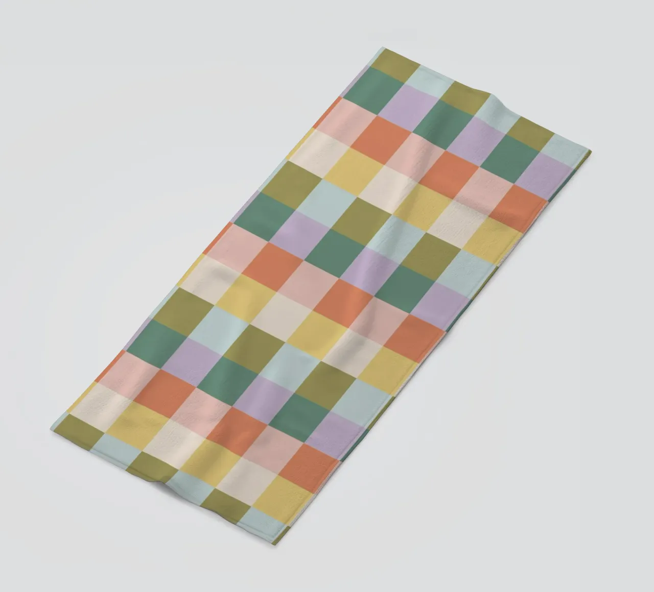 Motivo a scacchiera multicolore telo mare da Altruist Studio