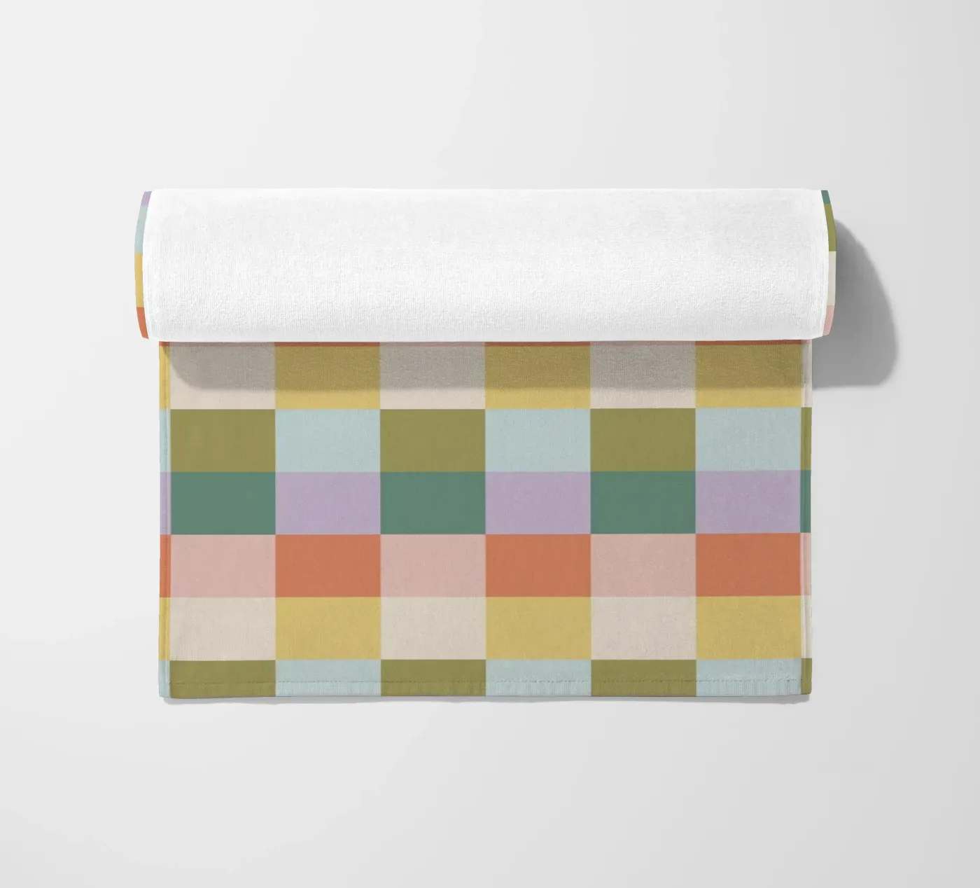 Multi-colored groovy checkered pattern telo mare da Altruist Studio