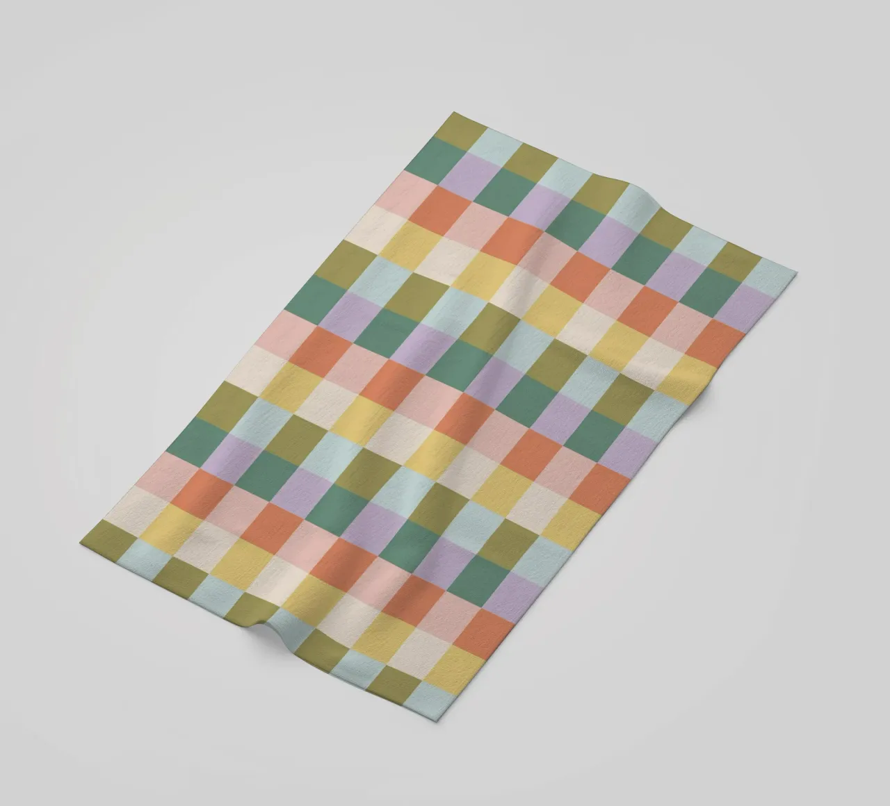 Multi-colored groovy checkered pattern telo mare da Altruist Studio