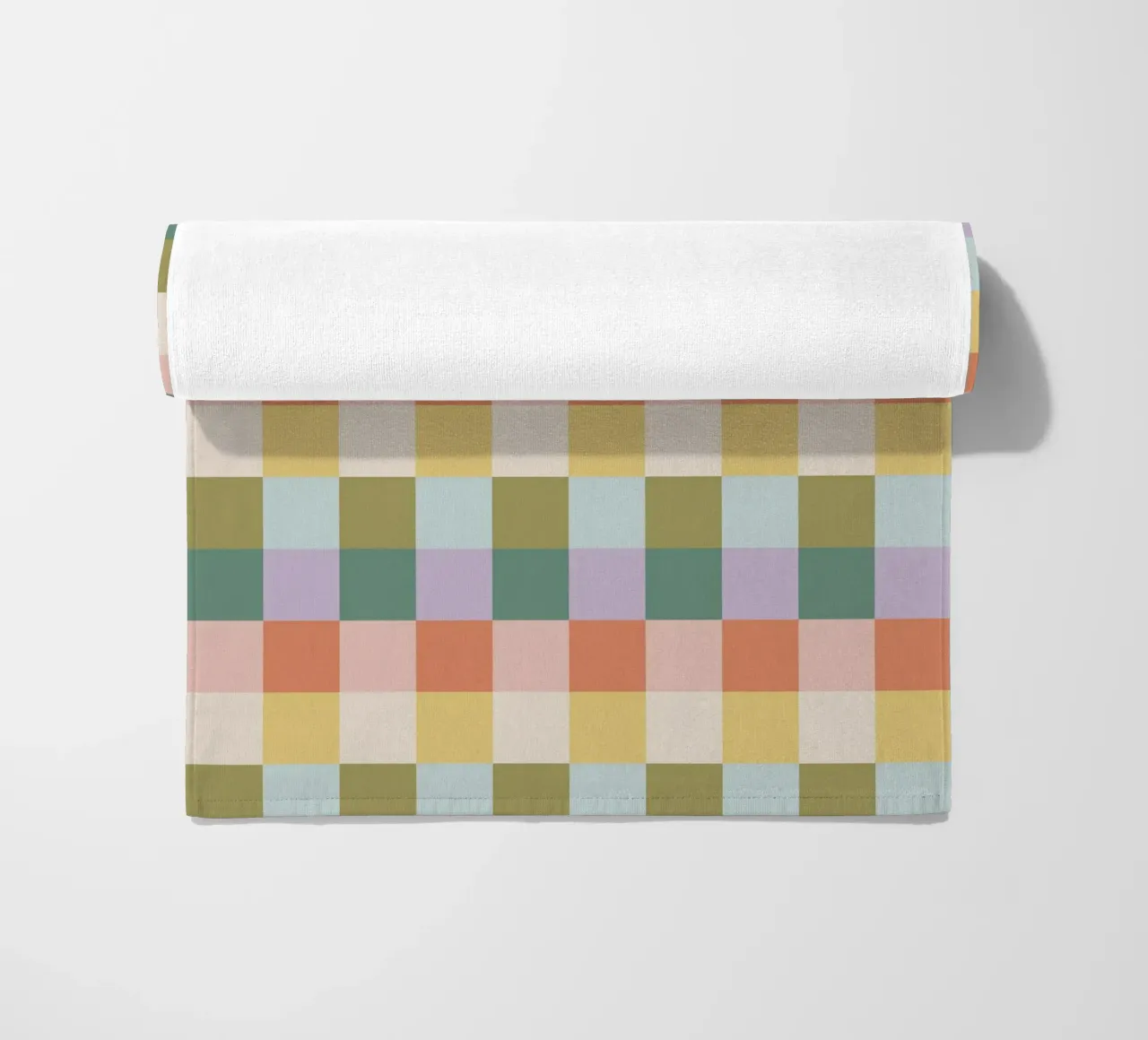 Multi-colored groovy checkered pattern telo mare da Altruist Studio