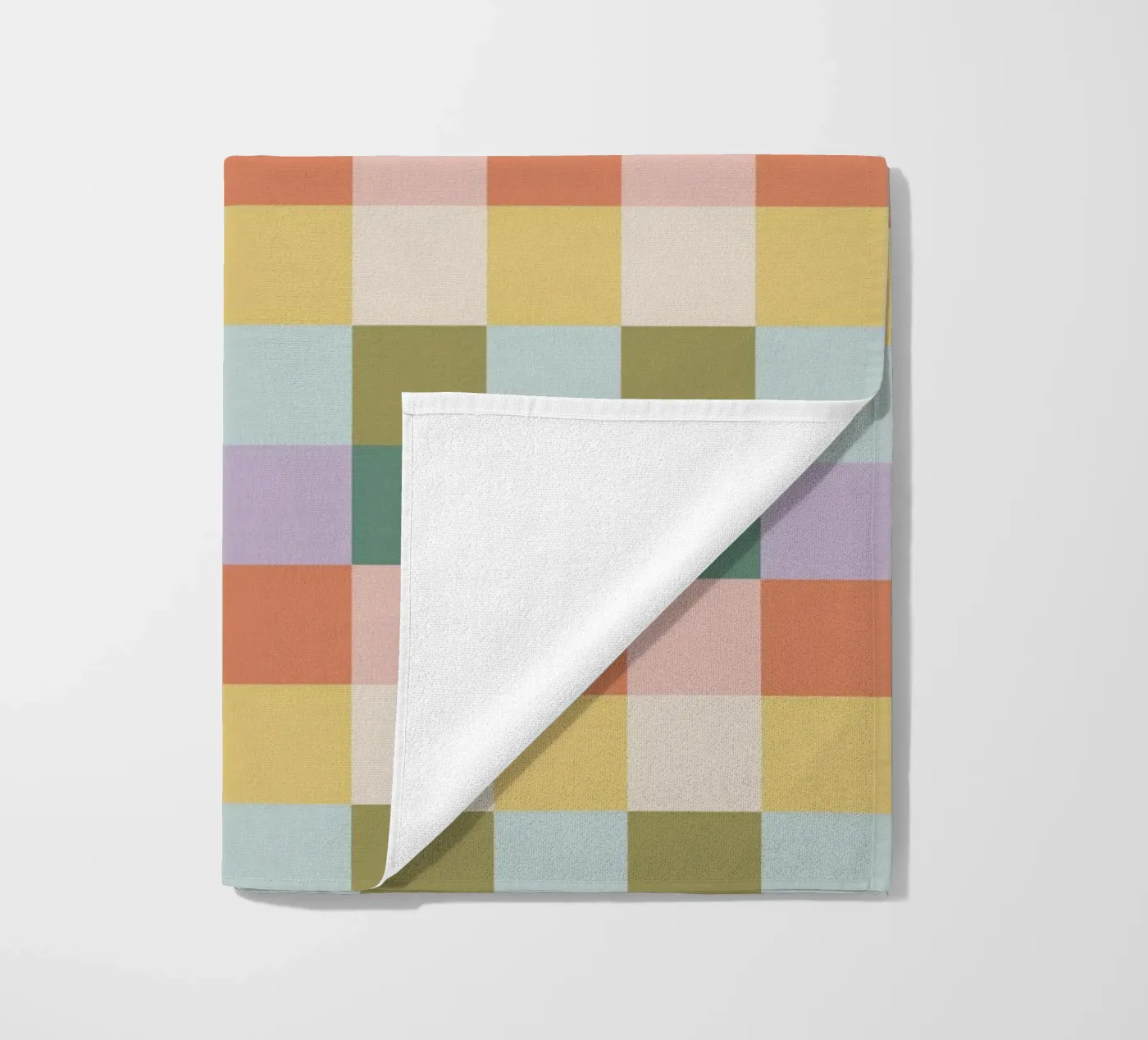 Multi-colored groovy checkered pattern telo mare da Altruist Studio