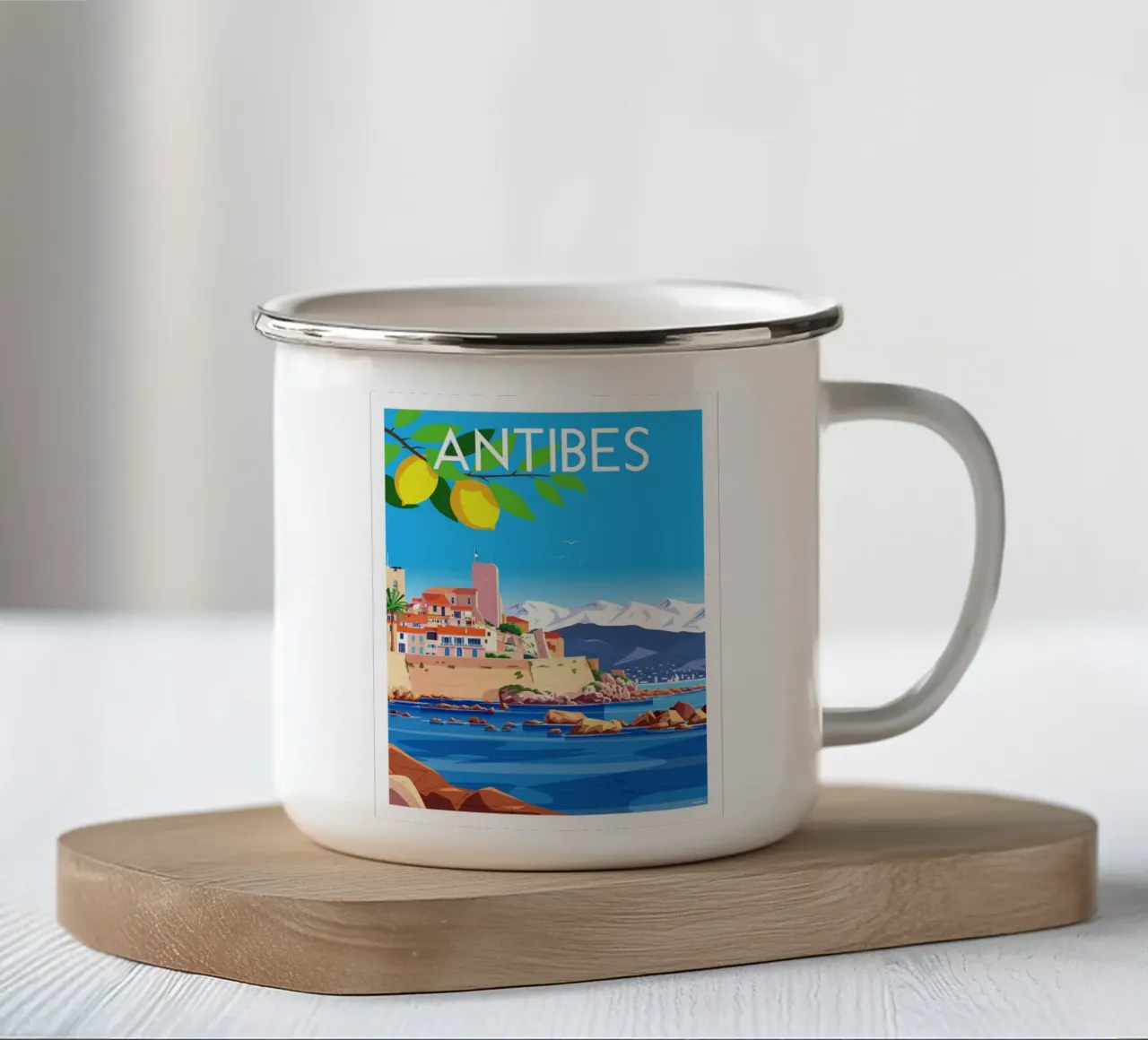 Antibes tazza in smalto da Raphaël Delerue