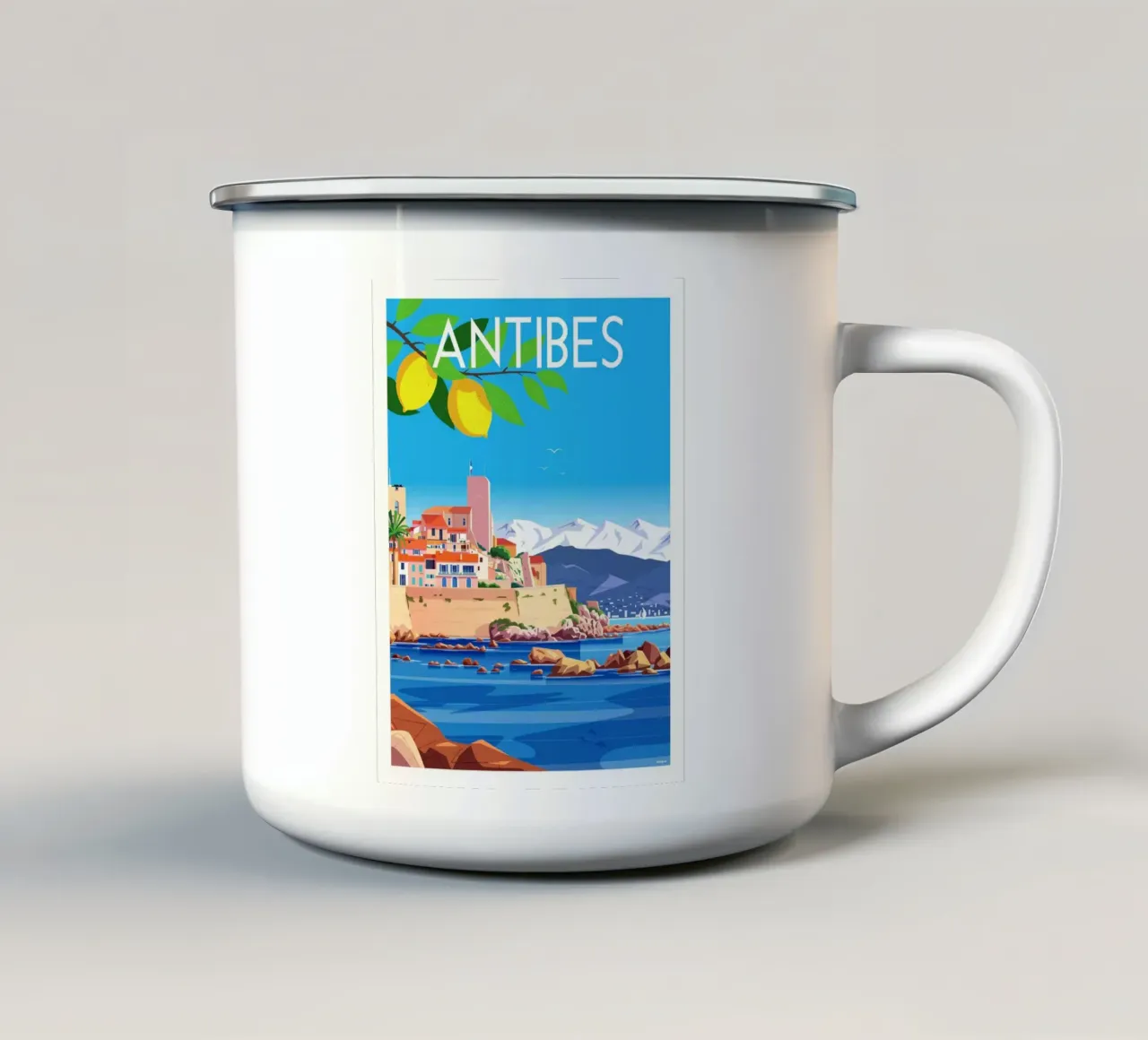 Antibes tazza in smalto da Raphaël Delerue