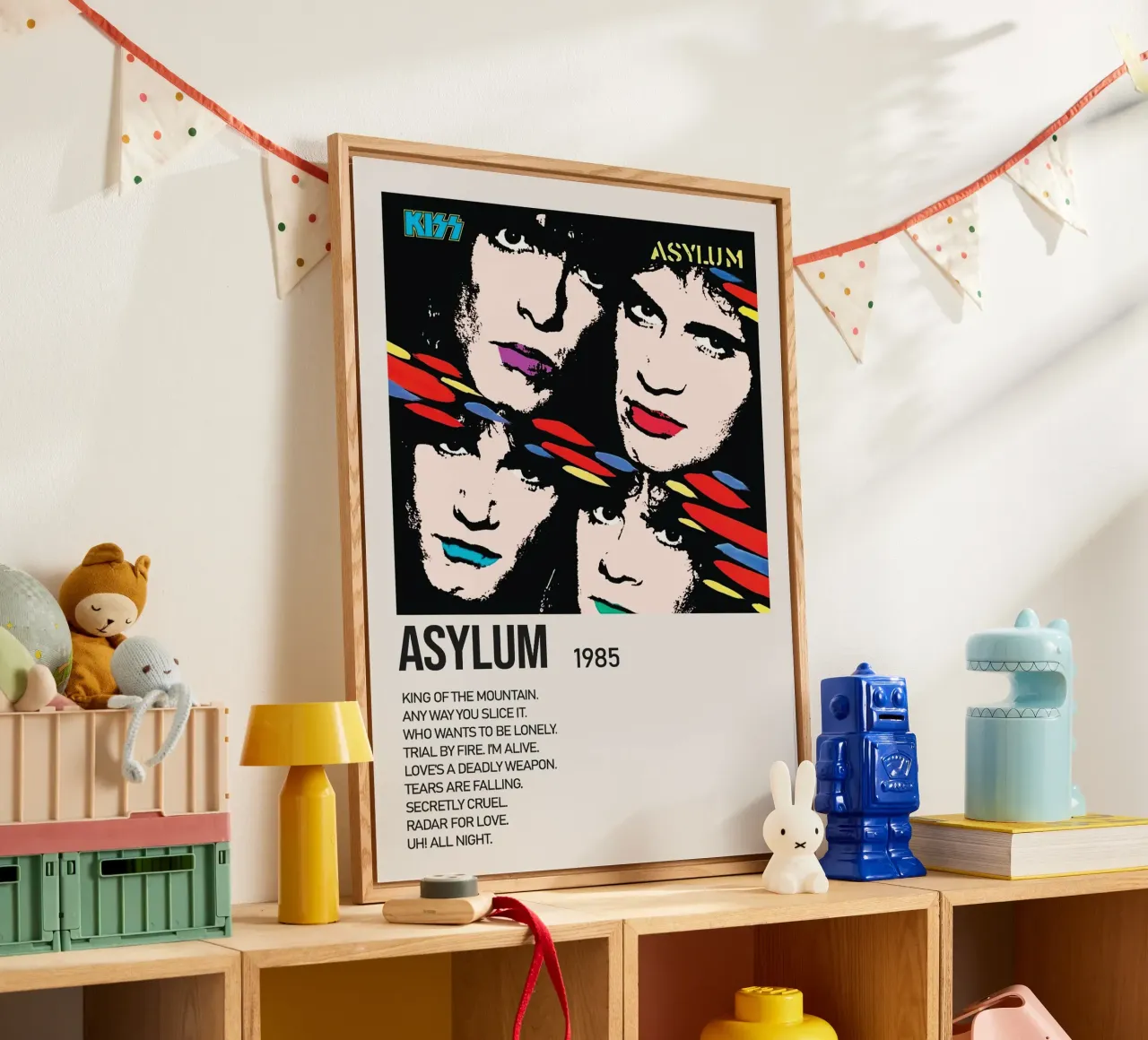 Kiss Asylum Tracklists plexiglass da Banda Neira