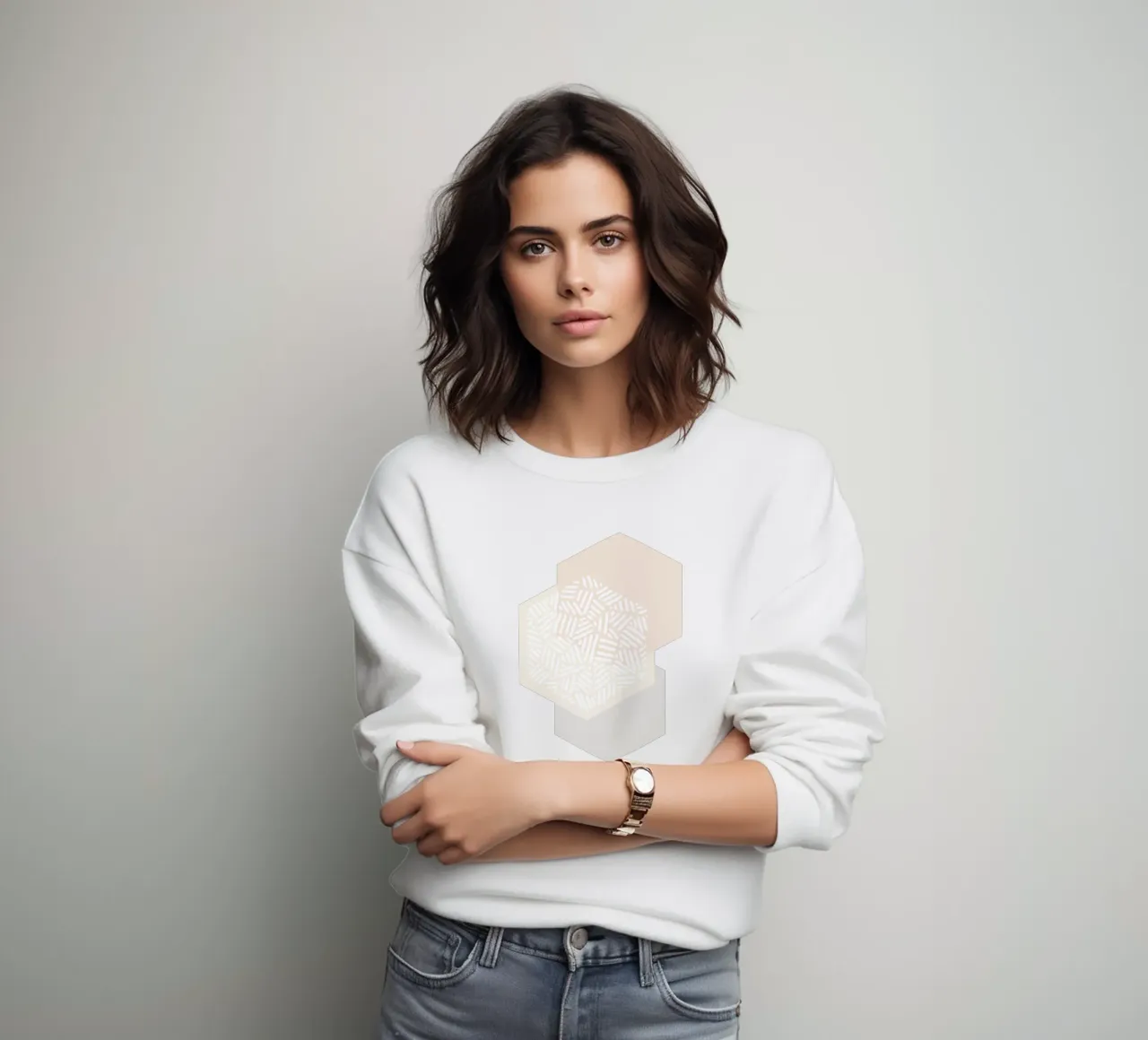 Geometric Mute Colours I sweatshirt by Orara Studio