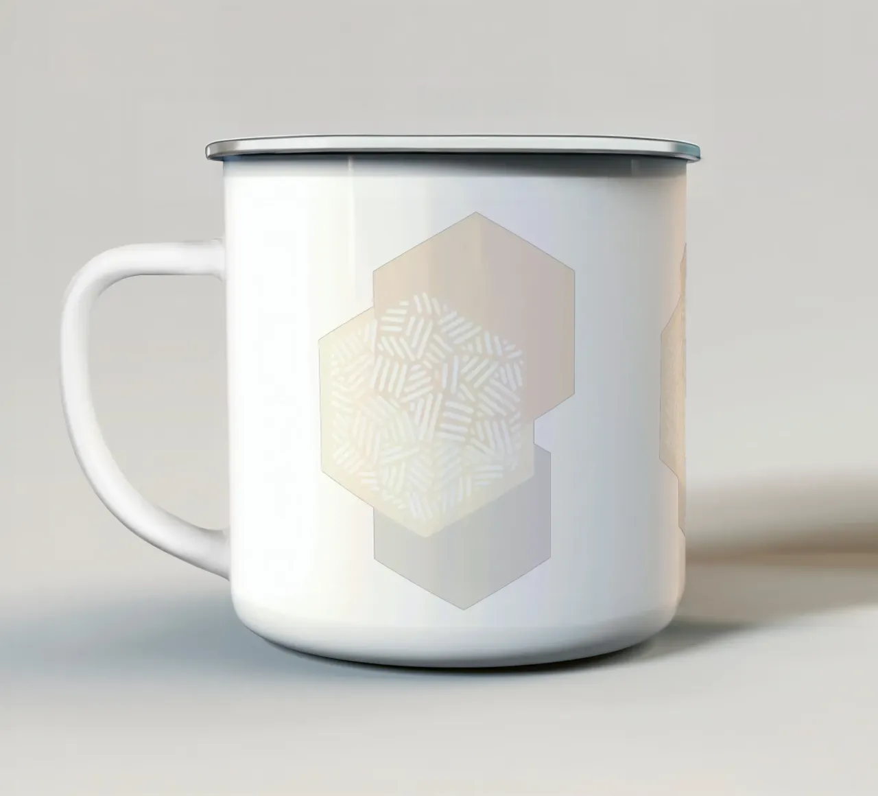 Colori geometrici muti I tazza in smalto da Orara Studio