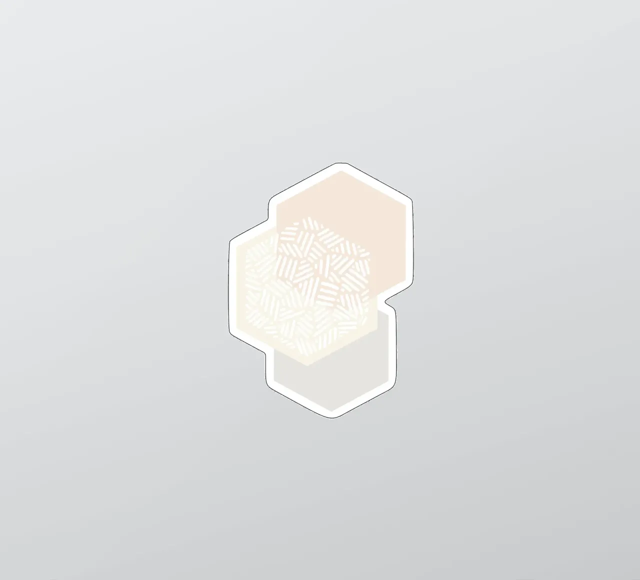 Geometric Mute Colours I sticker by Orara Studio