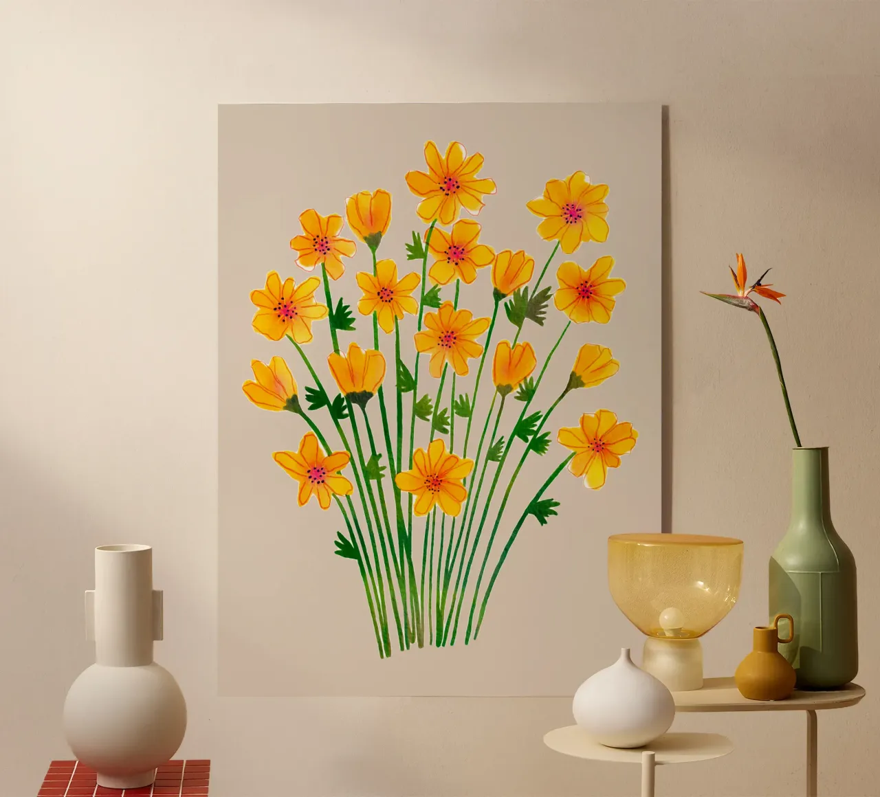 Ranuncolo giallo plexiglass da Petra Lang - Floral Art