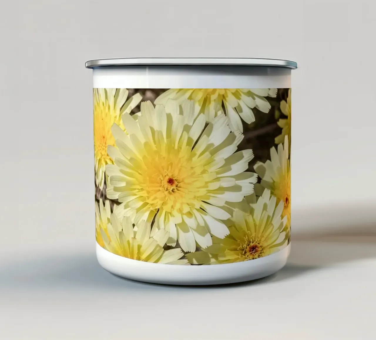 Yellow Smooth Desertdandelion tazza in smalto da stunningphotos