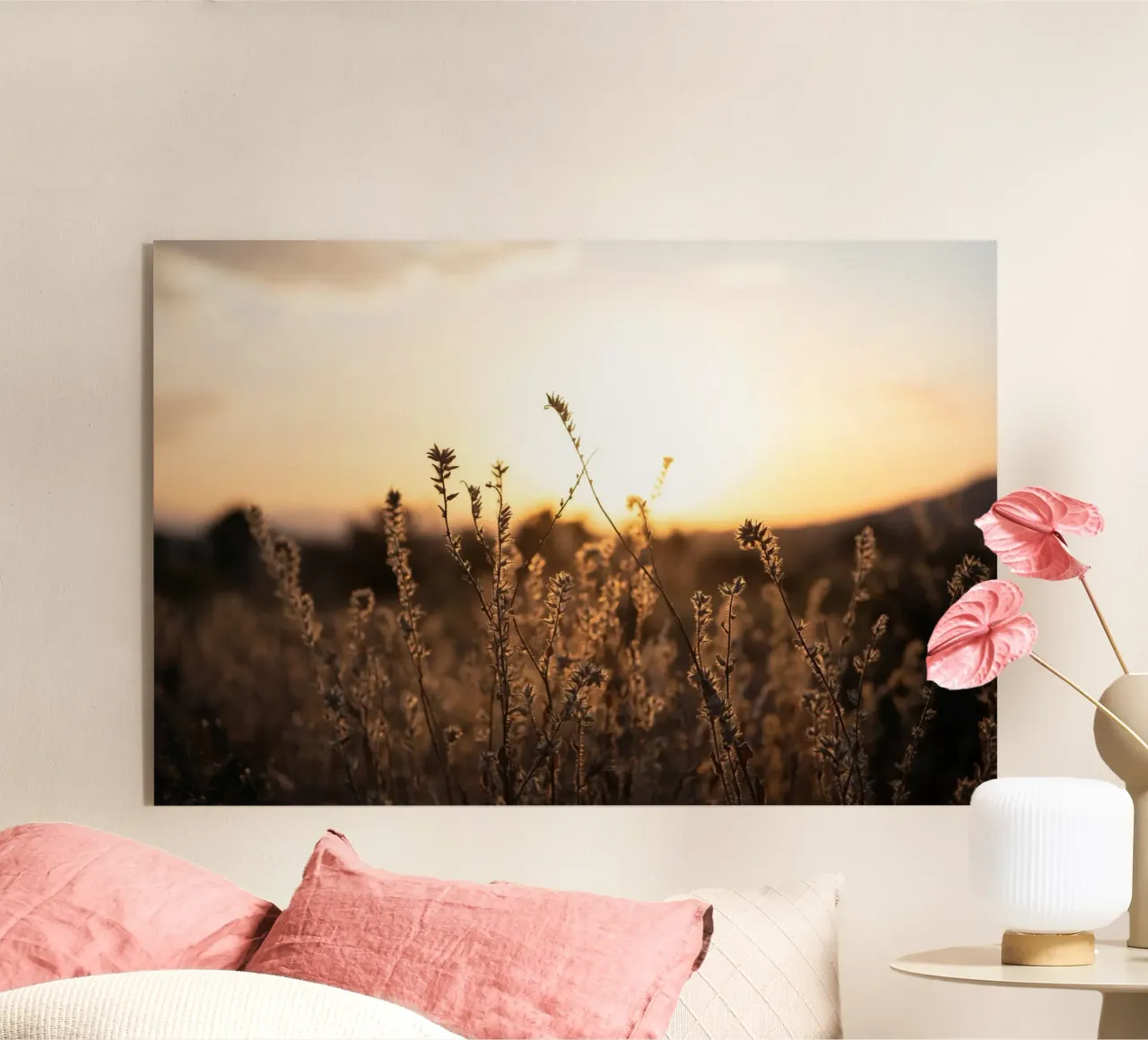 Desert Sunset Landscape acrylic glass by stunningphotos