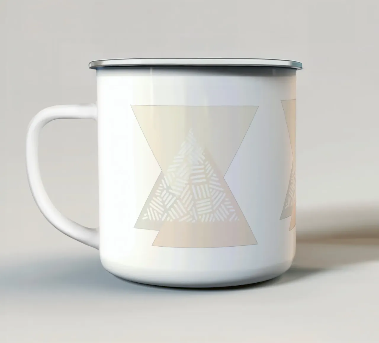 Colori geometrici muti III tazza in smalto da Orara Studio