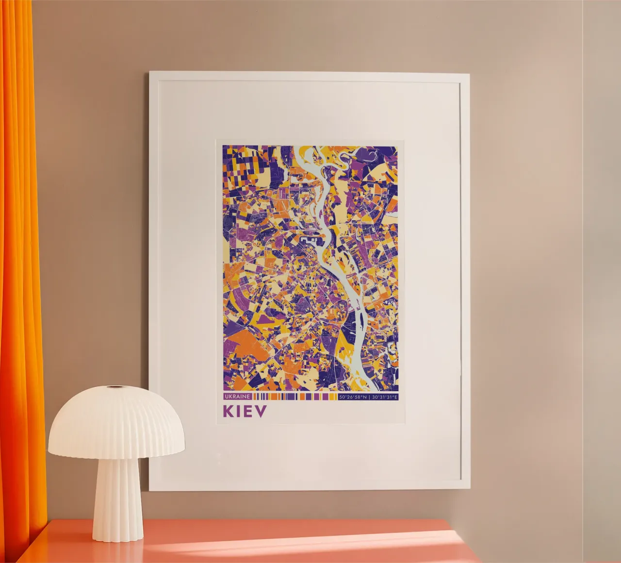 Poster Kiew poster da CityMapPosters