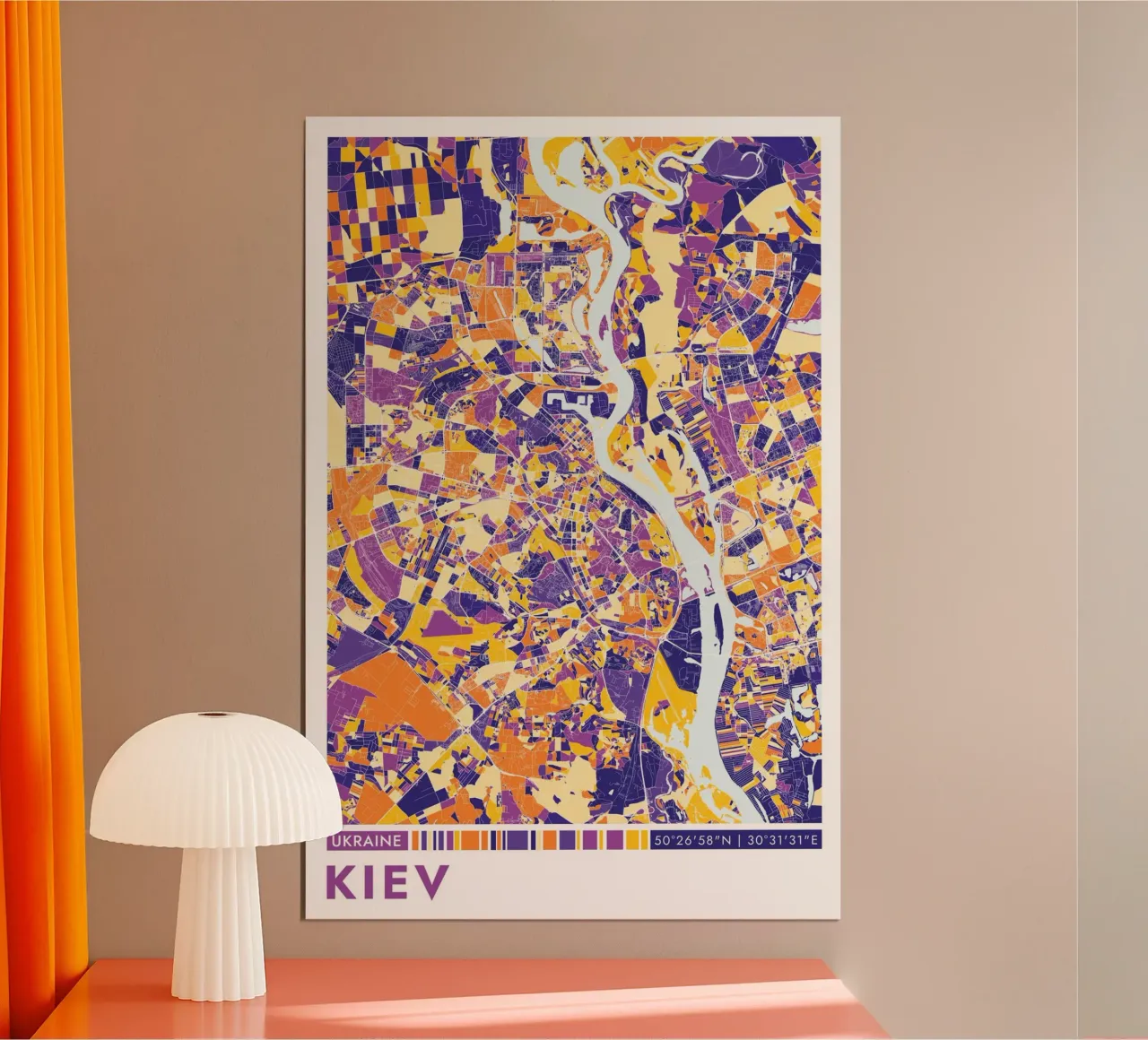 Poster Kiew poster da CityMapPosters