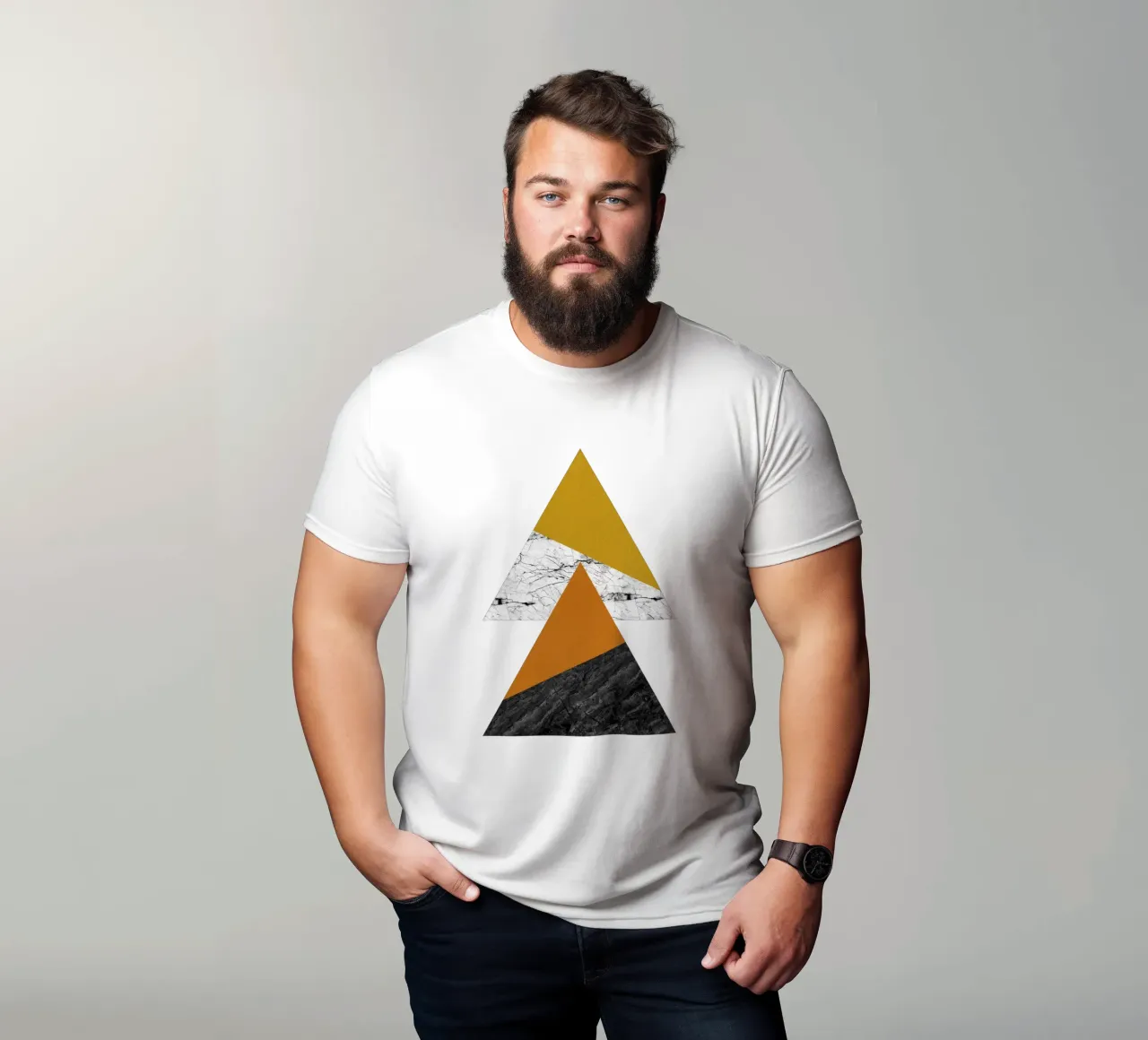 Triangoli geometrici t-shirt da Orara Studio