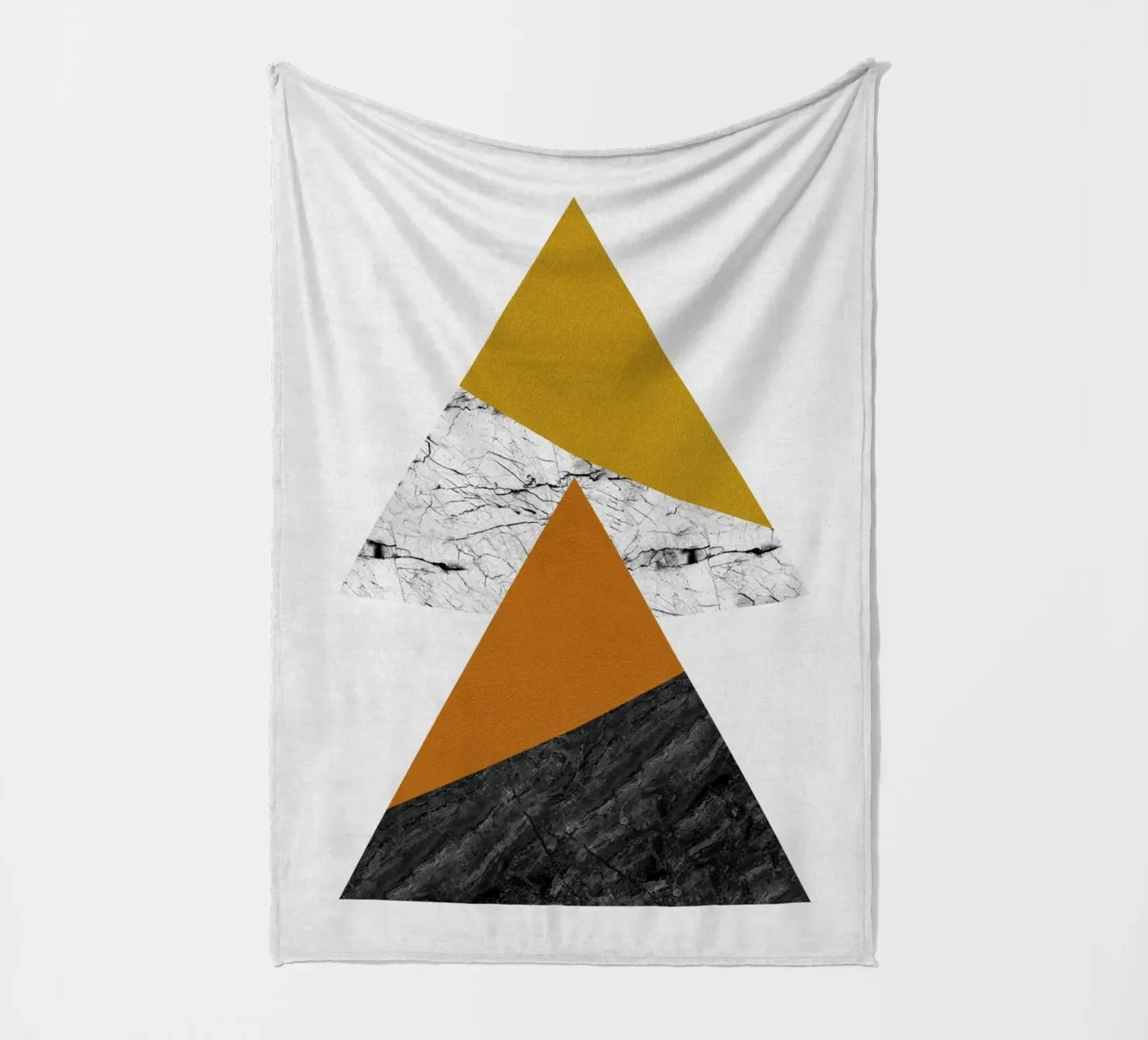 Geometrische driehoeken fleecedeken van Orara Studio