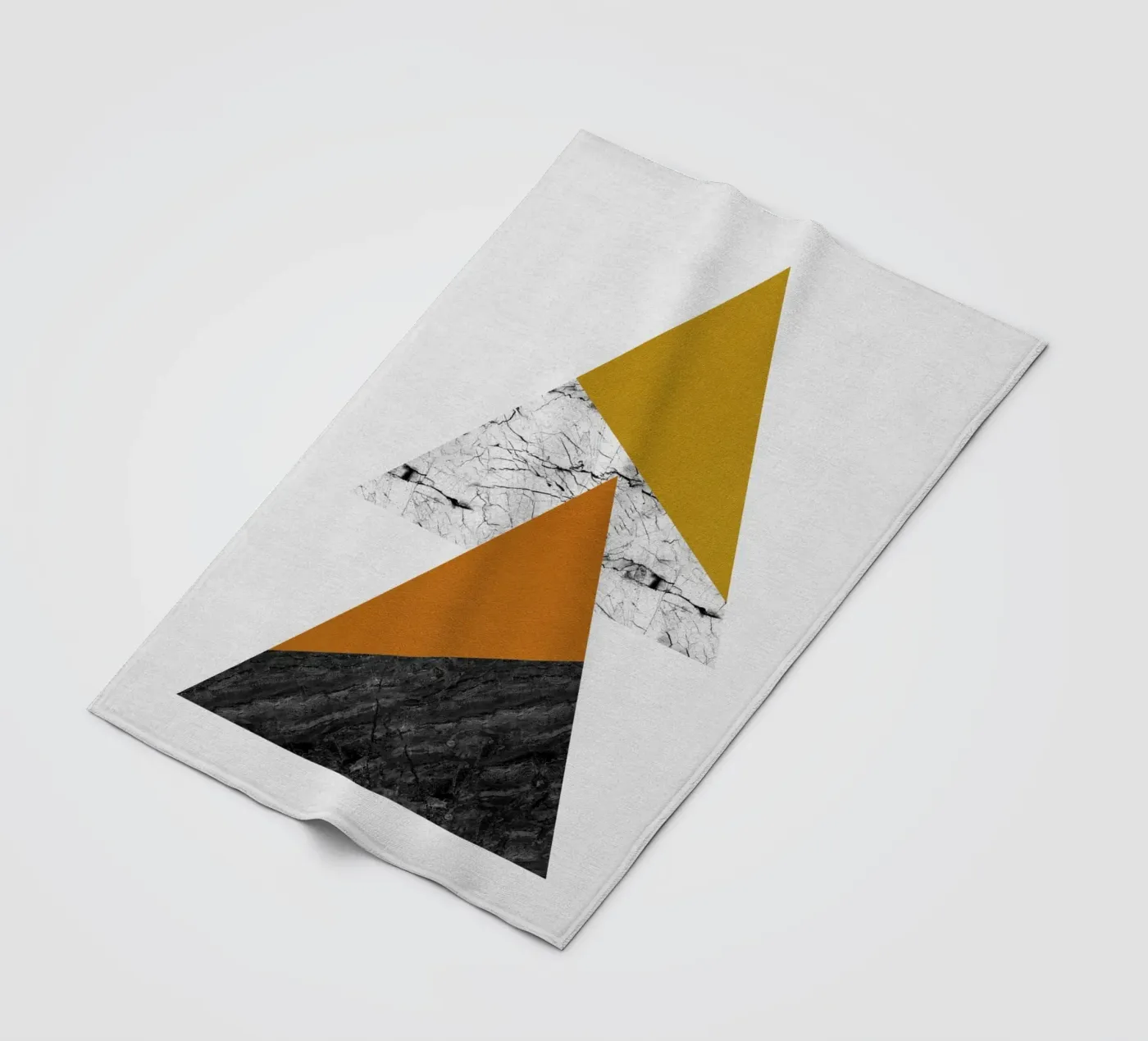 Geometrische driehoeken fleecedeken van Orara Studio