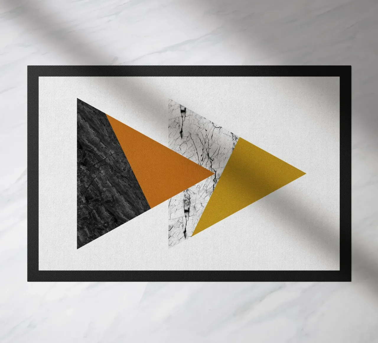 Geometric Triangles doormat by Orara Studio