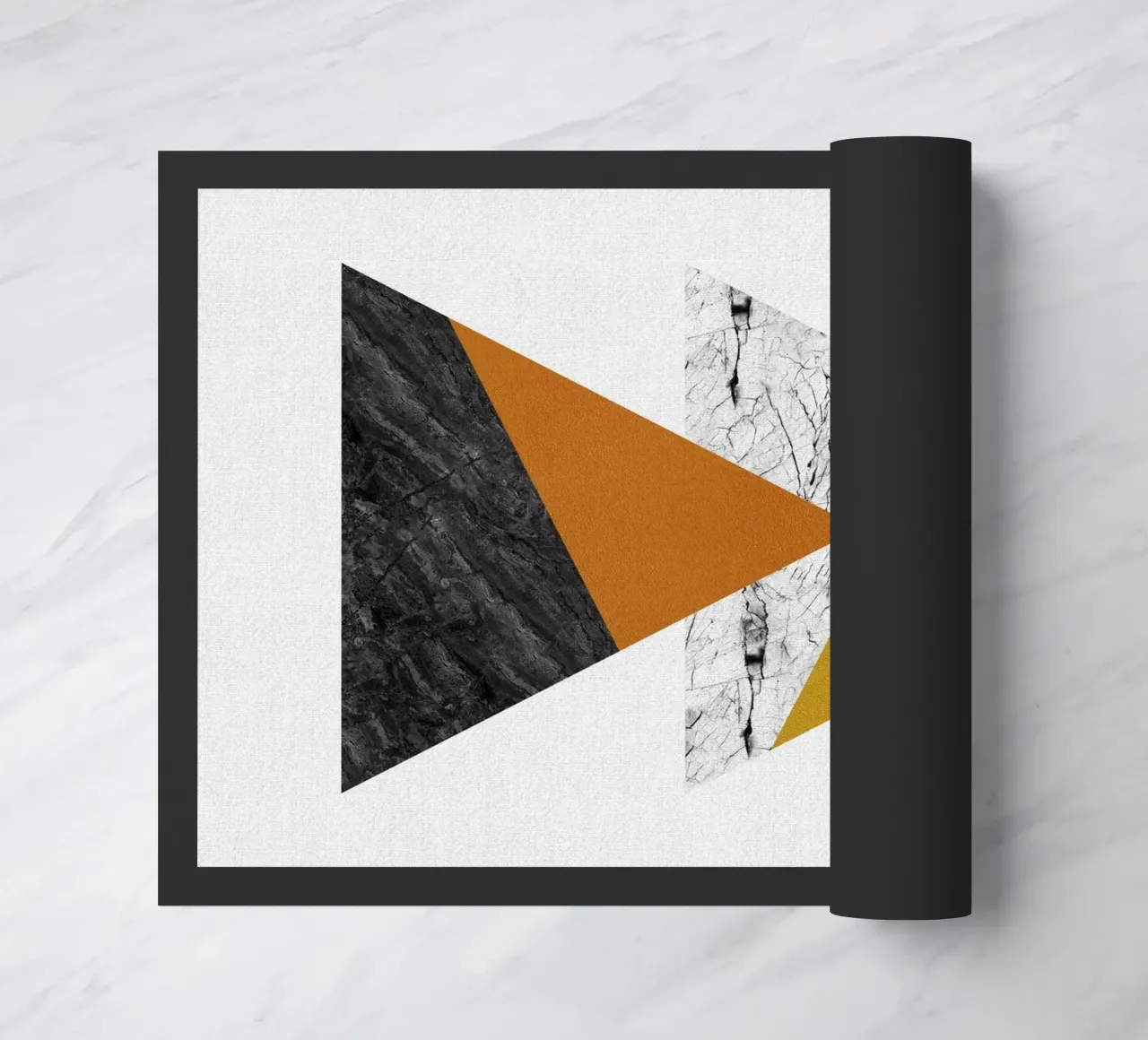 Geometric Triangles doormat by Orara Studio