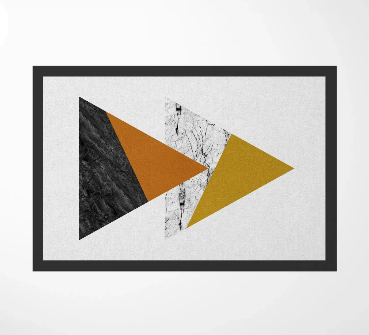 Geometric Triangles doormat by Orara Studio