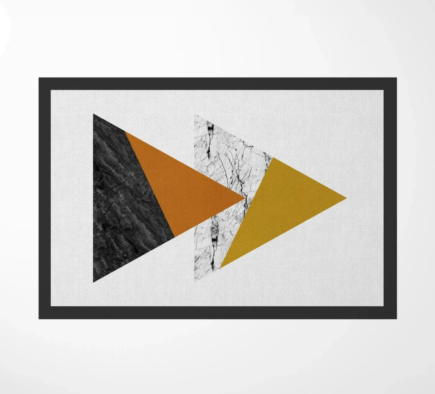Geometric Triangles doormat by Orara Studio