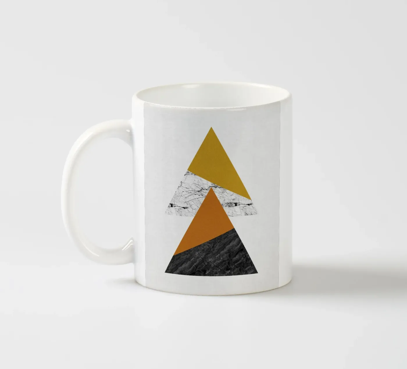 Geometric Triangles ceramic mug by Orara Studio