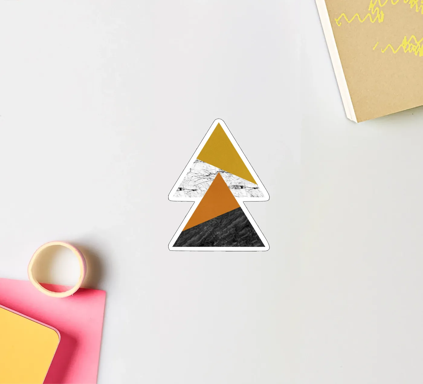 Geometric Triangles sticker by Orara Studio