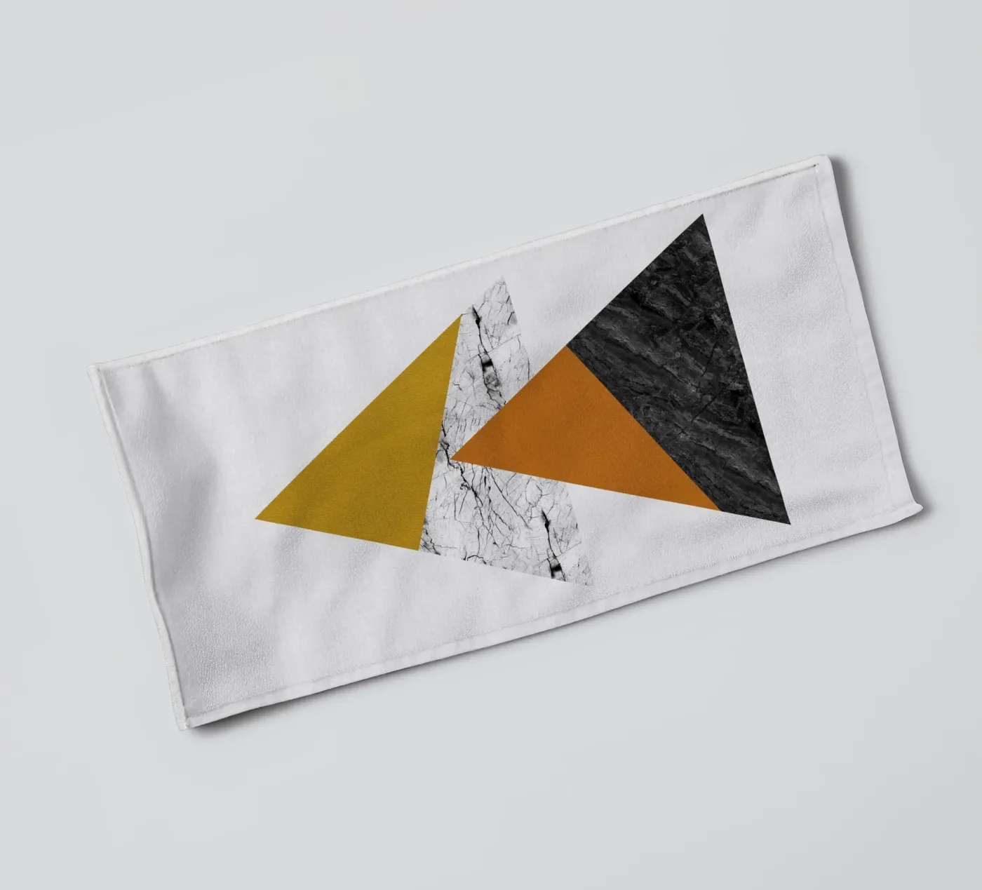 Geometric Triangles towel by Orara Studio