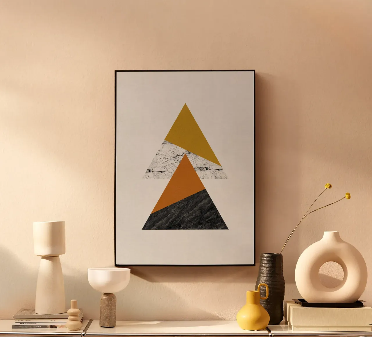 Geometric Triangles Acryl-Glas von Orara Studio
