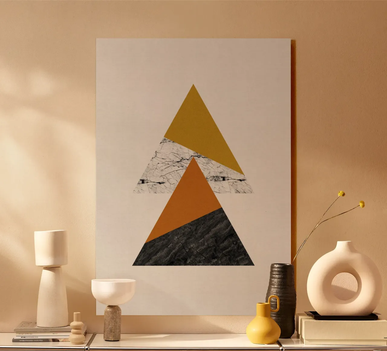 Geometric Triangles Acryl-Glas von Orara Studio
