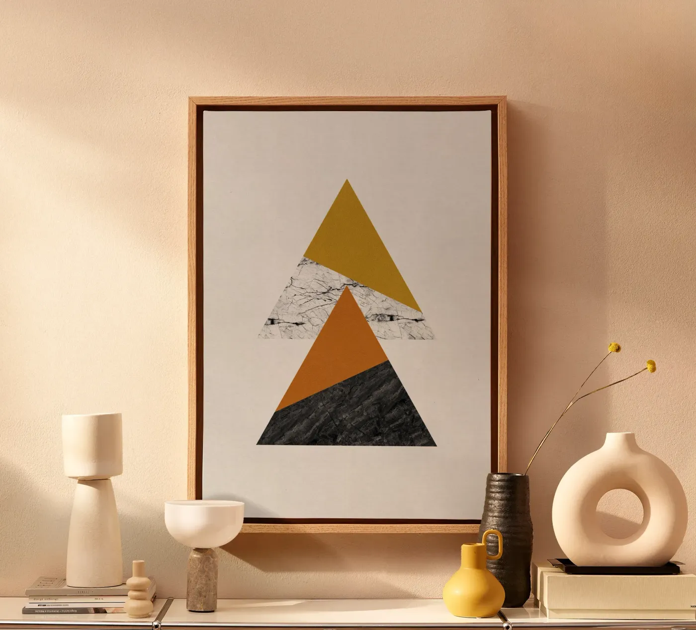 Geometric Triangles canvas by Orara Studio