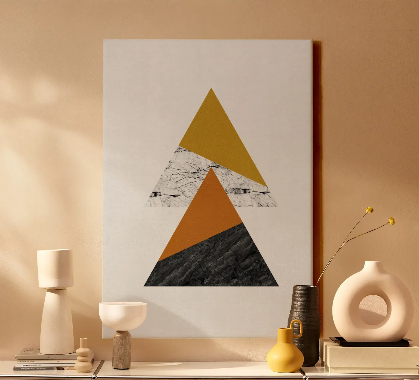 Geometric Triangles canvas by Orara Studio